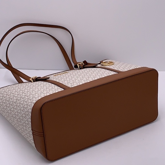 MICHAEL KORS TOP ZIP LARGE SHOULDER TOTE VANILLA COLOR NWT - Picture 15 of 16